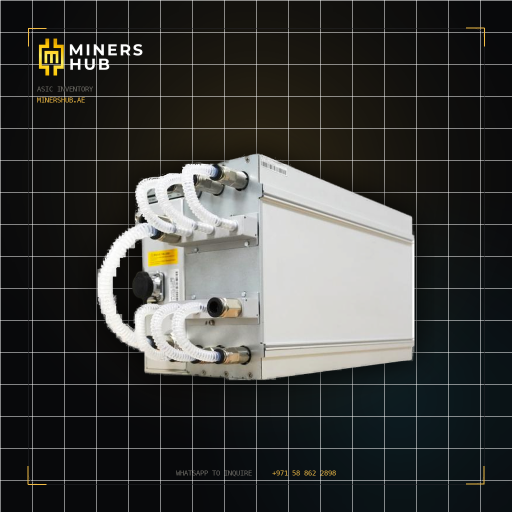 Antminer S21+ Hyd 358T — Bitmain SHA-256 ASIC miner hydro-cooled 358 TH/s @ 15 J/TH — MinersHub Dubai UAE · global ASIC mining hardware distributor